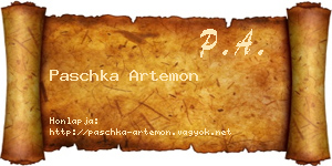 Paschka Artemon névjegykártya